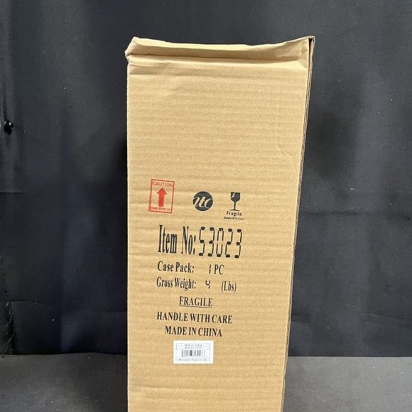 Ceramic Tall Modern Vase with Patterned Design Body Matte Finish White - Picture 3 of 4